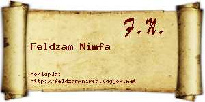 Feldzam Nimfa névjegykártya